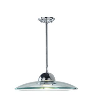 DAR Lighting HEM8650 Hemisphere ceiling pendant in polished chrome and clear glass