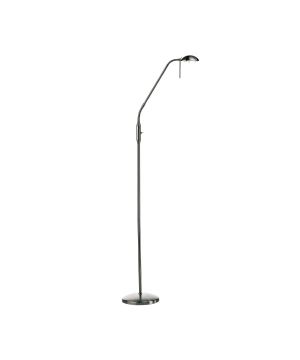 DAR JOU5546 Journal Floor Lamp H162 x Ø65cm in satin chrome