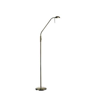 DAR Lighting Journal Floor Lamp JOU5575 in antique brass