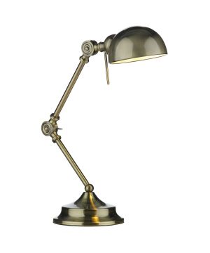 DAR RAN4075 Ranger Table Lamp in Antique Brass