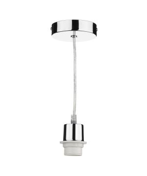 DAR Lighting SP65 1 Light E27 Suspension ceiling light in polished chrome