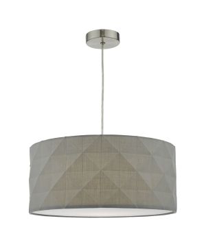 DAR Lighting Aisha AIS6539 Easy Fit Shade in Grey, H18 x Ø40cm