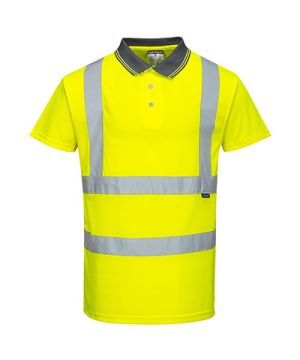 Portwest S477 Hi-Vis Short Sleeve Polo L in yellow