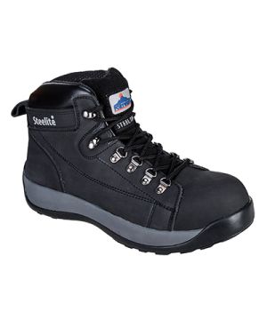 Portwest FW31 Steelite Mid Cut Nubuck Boot SB HRO - Black - Size 11