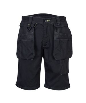 Portwest PW345 PW3 Holster Work Shorts in Black 34R
