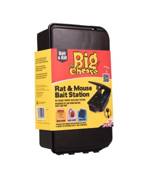 The Big Cheese Rat & Mouse Bait Station, 22.6 x 12 x 7.6cm lockable box in black