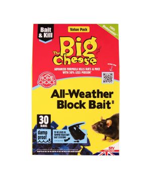 The Big Cheese All-Weather Rat & Mouse Block Bait 30x10g