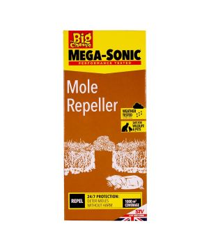 The Big Cheese Hi-Vis Mega-Sonic Mole Repeller protecting up to 1000m2