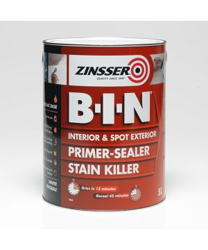 Zinsser BIN Primer & Sealer & Stain Killer 2.5L in white