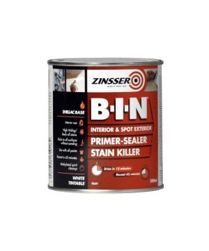Zinsser BIN Primer Sealer & Stain Killer 500ml white shellac-based primer