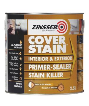 Zinsser Cover Stain Primer Sealer & Stain Killer White 2.5L
