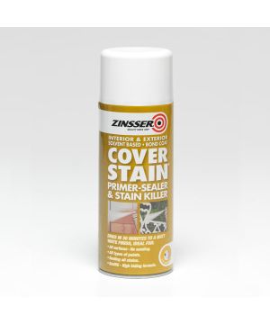 Zinsser Cover Stain Aerosol White 400ml interior and exterior primer sealer