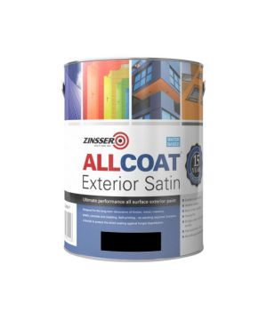 Zinsser Allcoat Exterior Satin Black 1L Paint