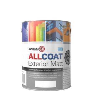 Zinsser Allcoat Exterior Matt 1L paint in white