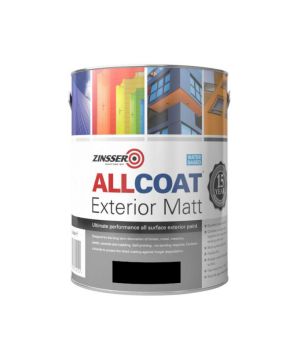 Zinsser Allcoat Exterior Matt 1L black exterior paint