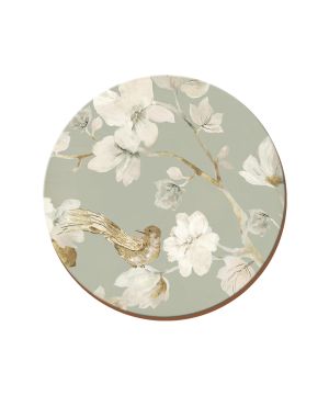 Creative Tops Duck Egg Floral Round Premium Coasters - Pack of 4