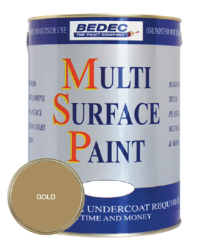 Bedec MSP Multi Surface Paint Soft Satin Gold 750ml