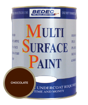 Bedec MSP Multi Surface Paint Soft Satin Chocolate 750ml tin