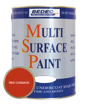Bedec MSP Multi Surface Paint Soft Gloss Red Cossack 250ml tin