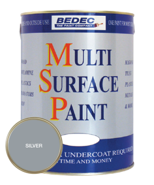 Bedec MSP Multi Surface Paint Soft Satin Silver 250ml