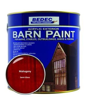 Bedec Barn Paint Semi Gloss Mahogany 2.5L multi-surface exterior coating