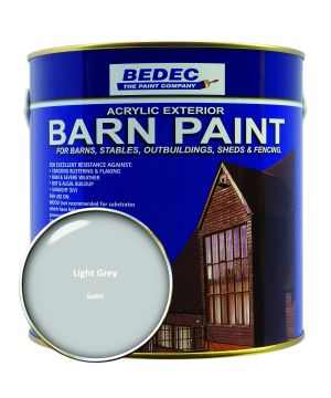 Bedec Barn Paint Satin Light Grey 2.5L tin