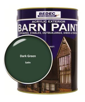Bedec Barn Paint Satin Dark Green 5L