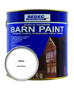 Bedec Bedec Barn Paint (Semi Gloss) White 2.5L