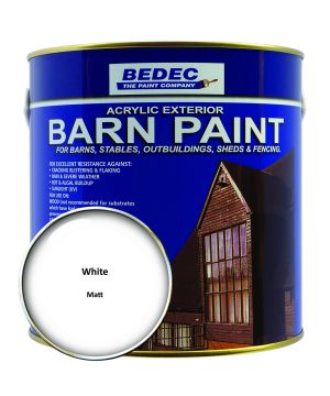 Bedec Barn Paint Matt White 2.5L