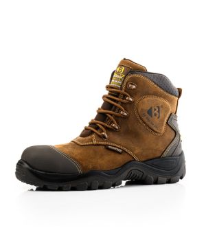 Buckbootz BSH012 S3 Safety Lace Boots in brown, size 9