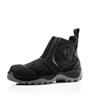 Buckbootz BSH014 S3 Leather Safety Dealer Boot - Black - Size 8