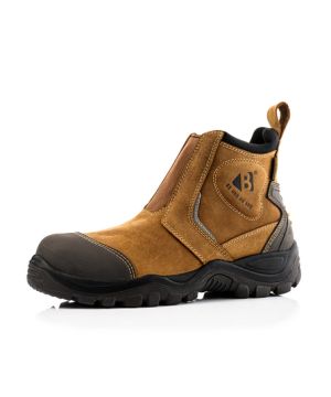 Buckbootz BSH014 S3 Leather Safety Dealer Boot - Brown - Size 10