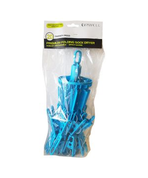 Orwell 6326 Premium Folding Sock Dryer with 20 pegs, 50 cm diameter and 30 cm height