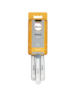 Harris Seriously Good Flat Brush Pack of 3 for wood stain and varnish