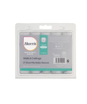 Harris Walls & Ceilings Seriously Good Roller Sleeve, Short Pile, 100mm, pack of 10