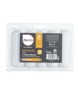 Harris Woodwork Gloss Ultimate Roller Sleeve 100mm Pack of 10