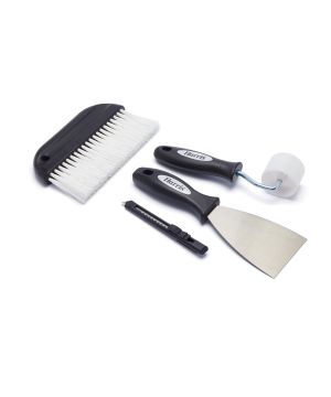 Harris Seriously Good Paperhanging Kit with brush, stripping knife, seam roller and trimming wheel