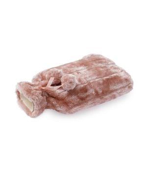 Blue Canyon HW013 2L Hot Water Bottle with Dusky Pink Fur Cover