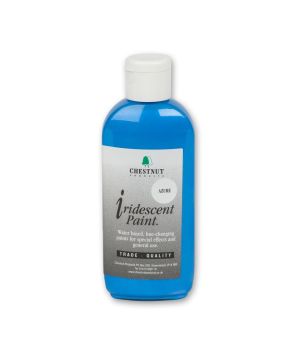 Chestnut Products Iridescent Paint in Azure, 100ml water-based acrylic crafting finish