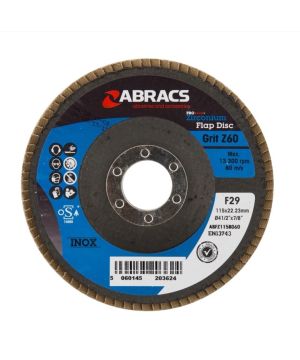 Abracs ABFZ115B040 115mm 60G Pro 4Flap Disc Zirconium