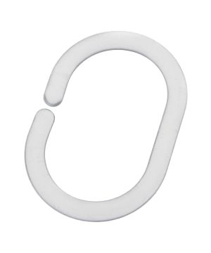 Blue Canyon shower curtain hooks, pack of 12, clear