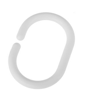 Blue Canyon shower curtain hooks, white, pack of 12