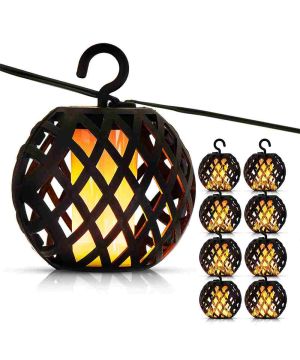 The Solar Centre Elan Solar Flame Lanterns Set of 8