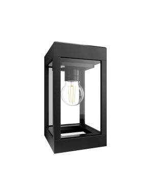 The Solar Centre Dorchester SC2123DSWL Solar Wall Light in black aluminium