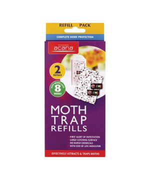 Acana Moth Monitoring Trap Refill Pack of 2 chemical-free pheromone pest control traps with 100 sq cm sticky surface