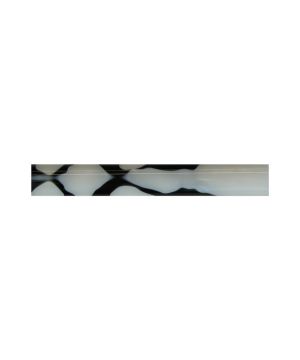 Charnwood AR04 Acrylic Pen Blank 19mm diameter 130mm length in white with black swirl