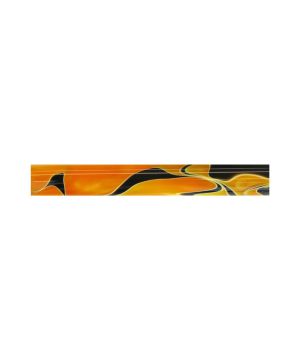 Charnwood AR05 Acrylic Pen Blank in Orange with Black and White Swirl