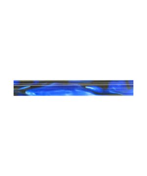Charnwood AR12 acrylic pen blank in dark blue with black and white swirl, 19mm diameter