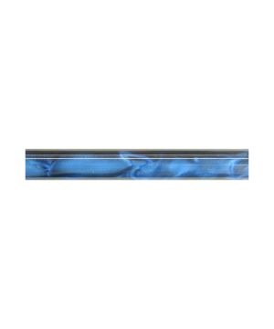 Charnwood AR16 acrylic pen blank in indigo blue with black swirl, 19mm diameter