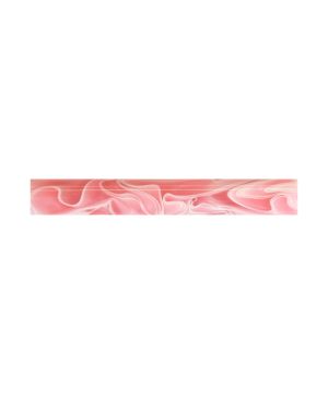 Charnwood AR17 Acrylic Pen Blank, 19mm x 130mm, Pink with White Swirl